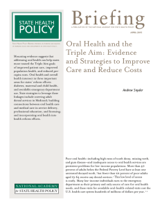 Oral Health and the Triple Aim: Evidence and Strategies to