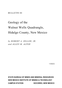 Bulletin 84: Geology of the Walnut Wells Quadrangle, Hidalgo