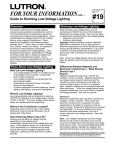 Lutron`s Guide to Dimmer Low-Voltage Lighting