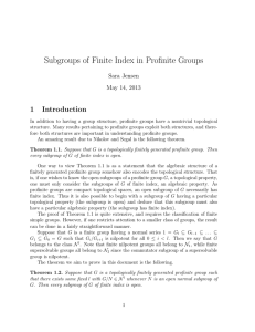 Subgroups of Finite Index in Profinite Groups