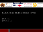Sample Size and Statistical Power