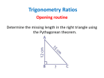 Similarity, Proof and Trigonometry Lesson 12 Trigonometry Ratios