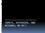 Comets, asteroids, and meteors