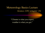 Meteorology Basics Lecture Science 2201