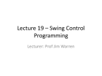 Lecture 19 – Swing Control Programming
