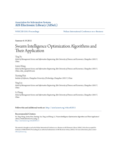 Swarm Intelligence Optimization Algorithms and Their Application
