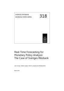 Real-Time Forecasting for Monetary Policy Analysis