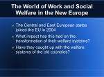 The World of Work and Social Welfare in the New Europe