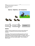 Species, Population, and Communities