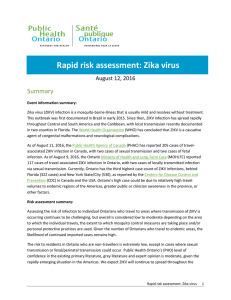 Rapid risk assessment: Zika virus