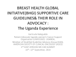(BHGI) Supportive Care Guidelines and thier Role in Advocacy