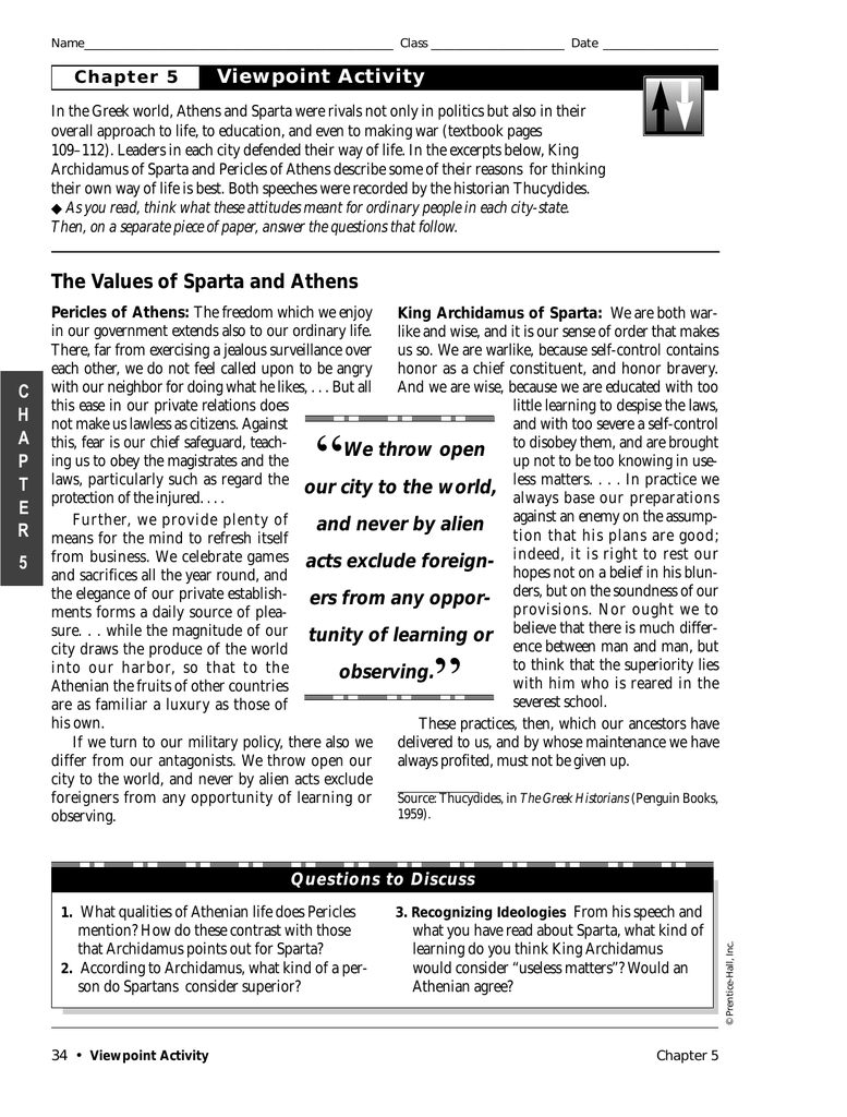 Economic activities of Athens and Sparta Economic activities of Athens and Sparta