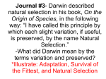 Journal #4- Darwin described natural selection in his book, On the