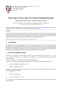 Some types of fuzzy open sets in fuzzy topological groups