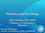 Pharmacy and Psychology