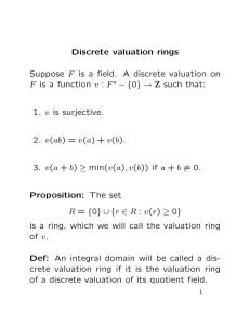 Valuations and discrete valuation rings, PID`s