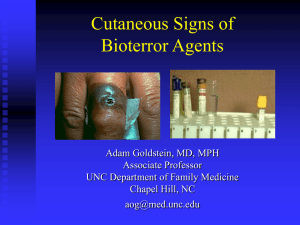 Cutaneous Anthrax - UNC School of Medicine