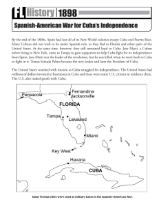 Spanish-American War for Cuba`s Independence