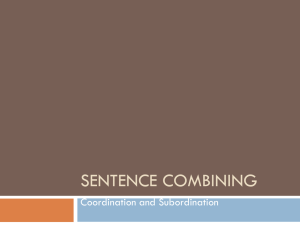 Sentence Combining