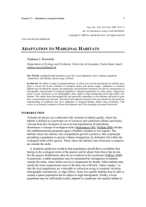 adaptation to marginal habitats - Serval