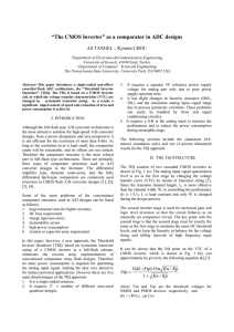 “The CMOS Inverter” as a comparator in ADC designs