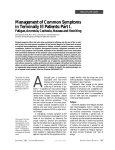 Management of Common Symptoms in Terminally Ill Patients: Part I