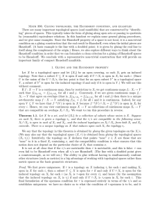 Math 396. Gluing topologies, the Hausdorff condition, and examples