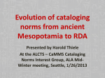 Evolution of cataloging norms from ancient