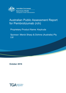 Australian Public Assessment Report for Pembrolizumab (rch)