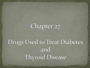 Ch. 27-Drugs Used to Treat Diabetes and Thyroid Disease