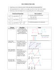Unit 4: Similarity Study Guide Simplifying ratios: be sure to convert to