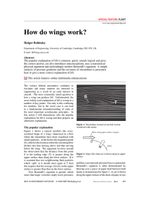 How do wings work? - Department of Engineering