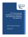 23 International Conference on Scientific and Statistical Database