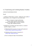 6.2 Transforming and Combining Random Variables