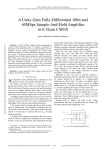 A Unity Gain Fully-Differential 10bit and 40MSps Sample-And