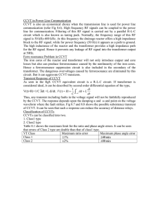 CCVT in Power Line Communication