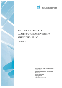 branding and integrating marketing communications to