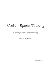 Vector Space Theory