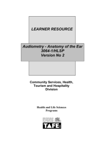 Audiometry–Anatomy of the ear – 3064-1/HLSP