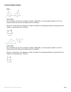 By AA Similarity, the given two triangles are similar. Additionally, we