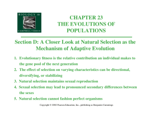 A Closer Look at Natural Selection as the Mechanism of Adaptive