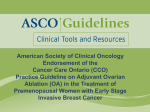 (CCO) Practice Guideline on Adjuvant Ovarian Ablation (OA)