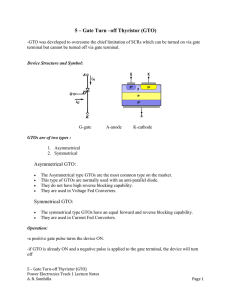 5 – Gate Turn-off Thyristor (GTO)