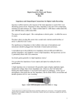 Impedance, Balance, and Output/Input Connections for Digital Audio