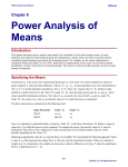 Power Analysis of Means