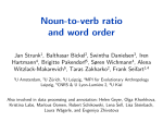 Noun-to-verb ratio and word order