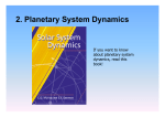2. Planetary System Dynamics