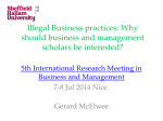 Illegal Business practices - 8th International Research Meeting in