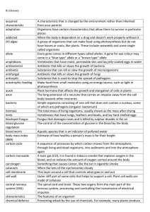 B1 Glossary - physicsinfo.co.uk