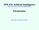 CPS 270 (Artificial Intelligence at Duke): Introduction